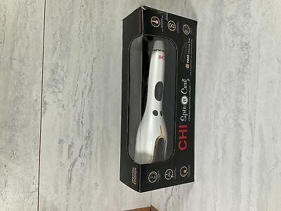 CHI Spin N Curl 1" Ceramic Rotating Curler In White, 1 Pound. (6922731421879)